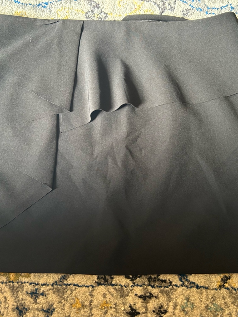 Zara Basic Black Skirt with Back Zip Detail